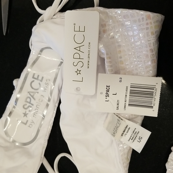 💕L*SPACE💕 Bikini Set Brittany Top + Lennox Bottom ~ Gloss Gator Large L NWT - Picture 12 of 14